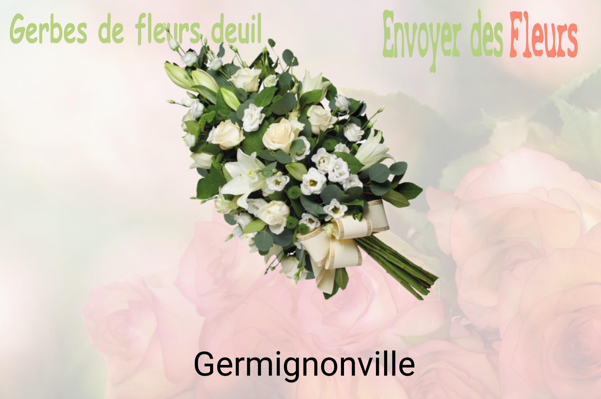 Gerbe de fleurs de deuil livrée à Germignonville